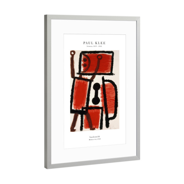 Poster mit Rahmen Silber "Klee - Schlosser" artboxONE - Abstrakt,Menschen