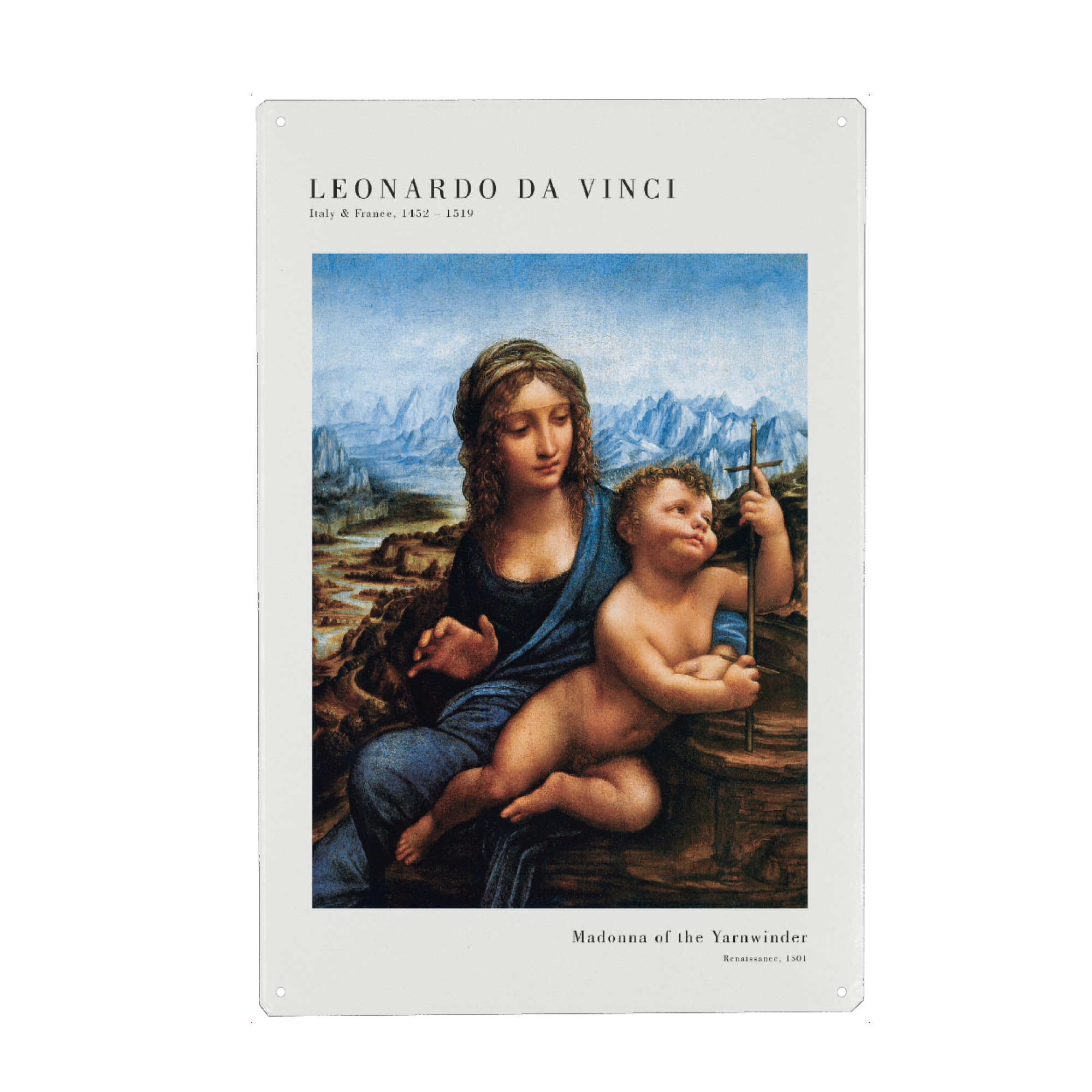 Metall Poster "Da Vinci - Madonna" artboxONE - Menschen