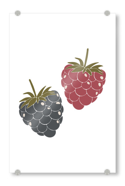 Acrylglasbild "Boho-Himbeerfrucht" artboxONE - Essen & Trinken / Obst & Gemüse