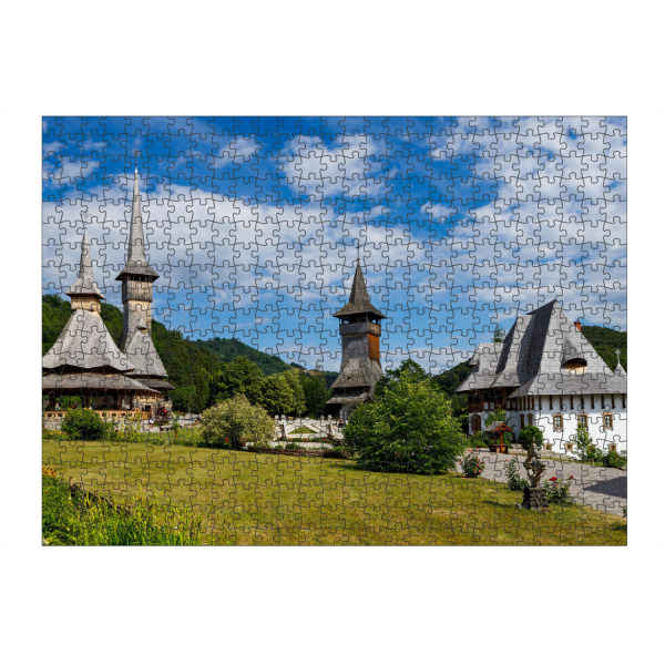 artboxONE Puzzle "Kloster Barsana" artboxONE - Architektur - Barsana,Kloster,Rumänien,Maramures,Religion,Glaube,Holzkirche - Bild barsana