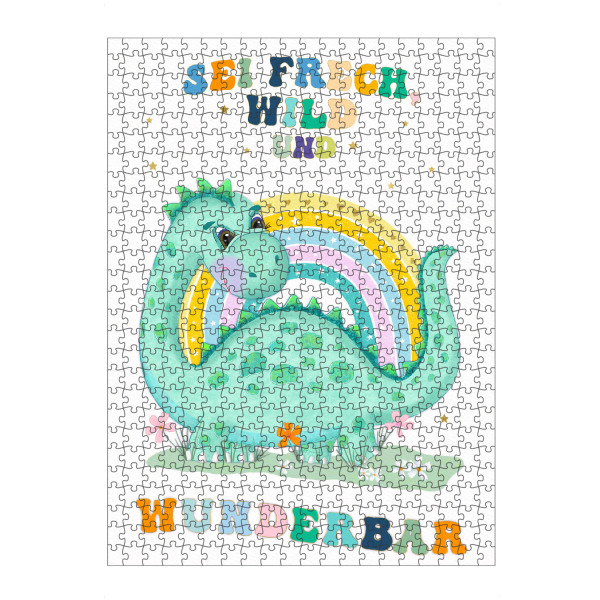 artboxONE Puzzle "Dino: Sei frech, wild, wunderbar" artboxONE - Typografie,Für Kinder,Tiere
