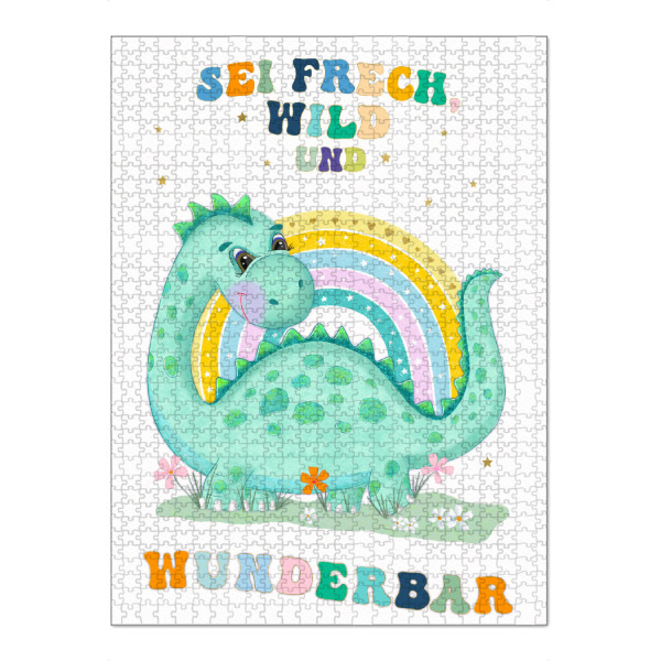 Puzzle Ravensburger "Dino: Sei frech, wild, wunderbar" artboxONE - Typografie,Für Kinder,Tiere