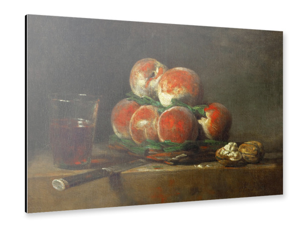 Alu-Dibond "Korb mit Pfirsichen" 30x20 cm artboxONE