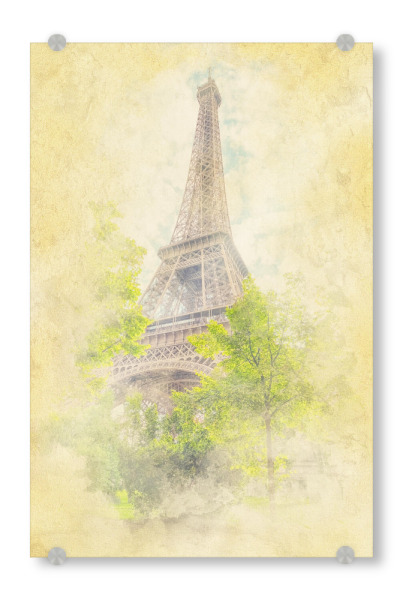Acrylglasbild "Eiffel-Aquarell" artboxONE - Städte,Reise,Architektur,Städte / Paris,Reise / Länder