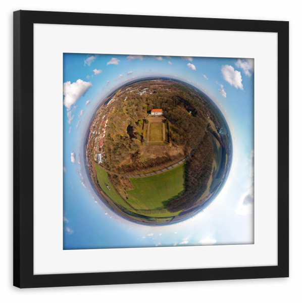 Poster mit Rahmen schwarz "Tangerhütte-Park, Schloss" artboxONE - Städte,Natur,Reise,Architektur,Städte / Weitere