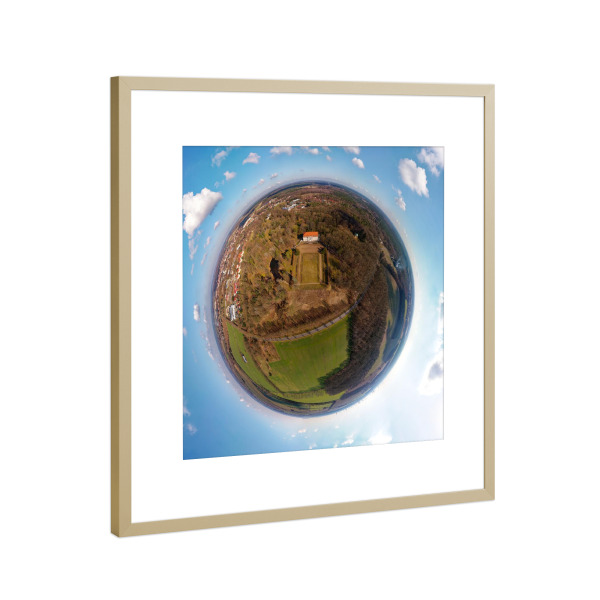 Poster mit Rahmen Gold "Tangerhütte-Park, Schloss" artboxONE - Städte,Natur,Reise,Architektur,Städte / Weitere