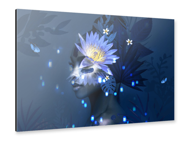 Alu-Dibond "Frau Blumenlicht" 30x20 cm artboxONE