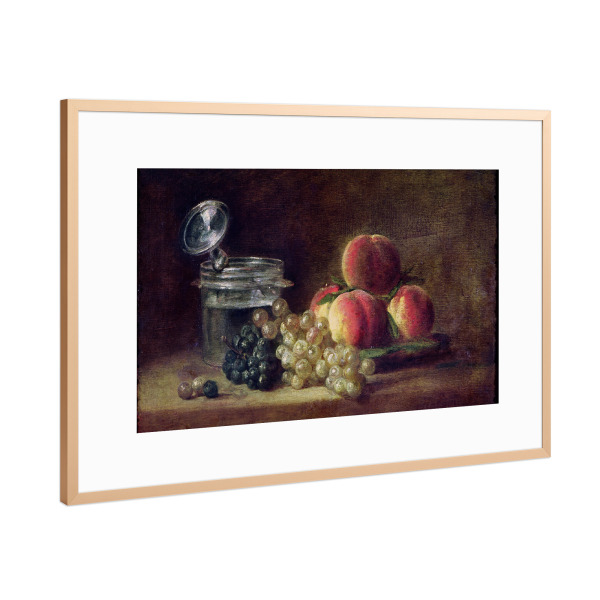 Poster mit Rahmen Kupfer "Stillleben mit einem Korb" artboxONE - Essen & Trinken,Essen & Trinken / Obst & Gemüse
