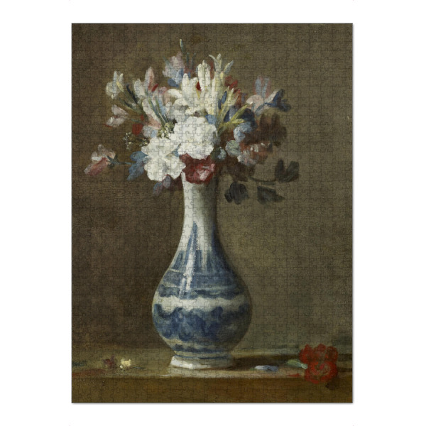 Puzzle Ravensburger "Vase mit Blumen" artboxONE - Floral - Jean-baptiste siméon chardin,Vase,Blumen,Kunst,Malerei,Gemälde,Stillleben