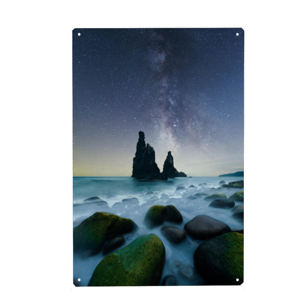 Holzbild "Nightwish" artboxONE - Natur,Reise,Reise / Strand und Meer,Buchstaben / N,Galaxy