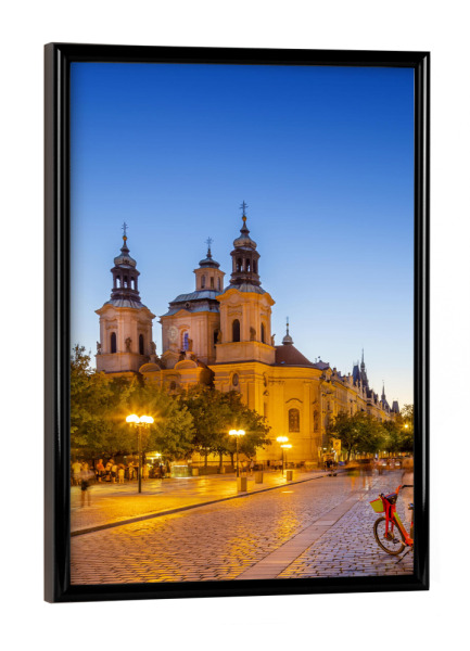 Poster mit schwarzem Rahmen "St. Nikolaus Staré Město in Prag" artboxONE - Architektur,Städte / Prag