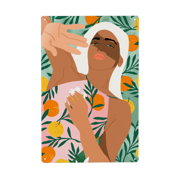 Holzbild "Sommer im Orangenhain" artboxONE - Menschen,Fashion