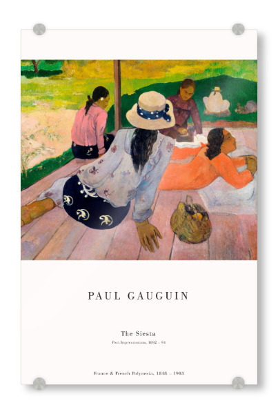 Acrylglasbild "Gauguin - Siesta" artboxONE - Menschen - Gauguin,Portrait,Frau,Mädchen,Kunst,Malerei,Gemälde