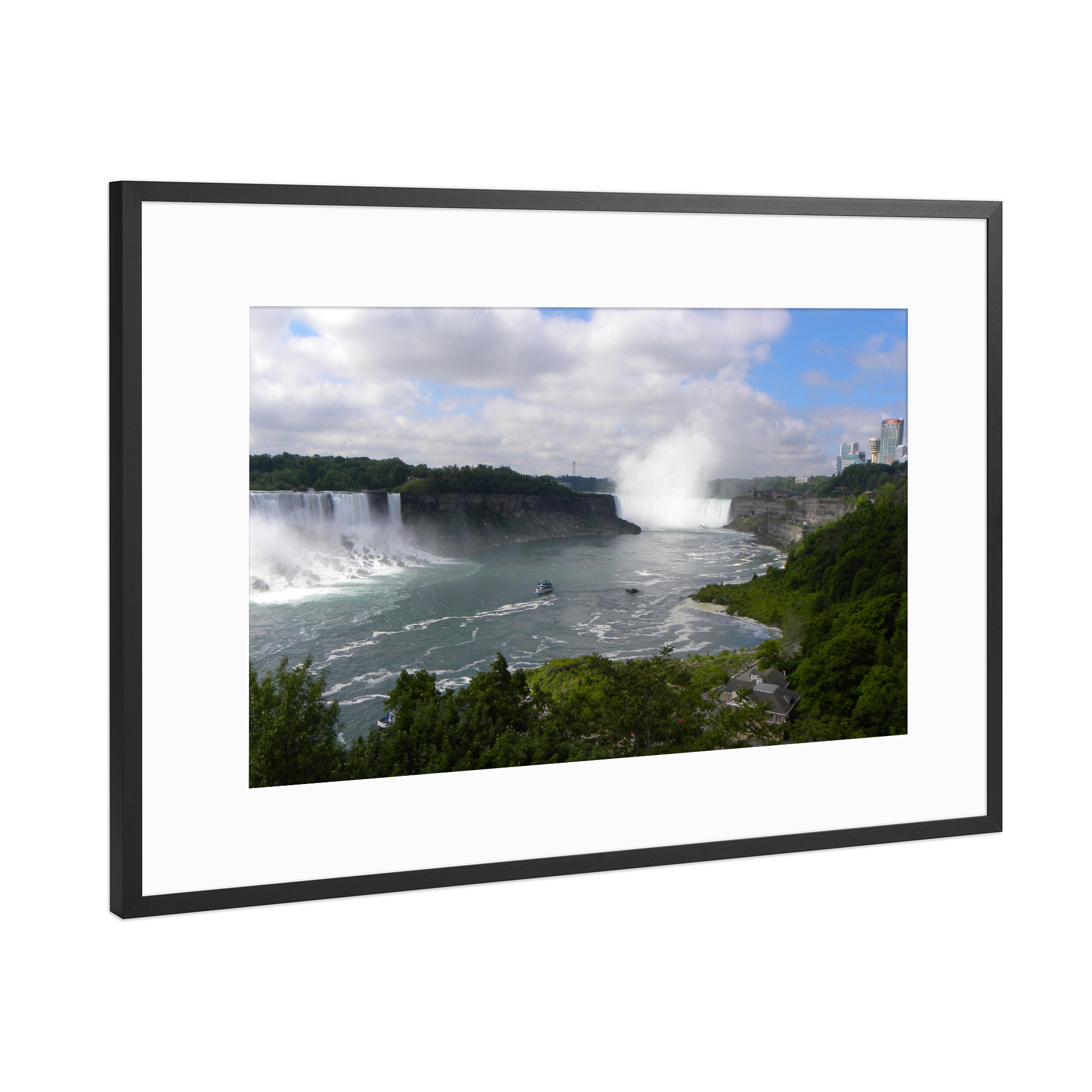 Poster mit Rahmen Schwarz (Metallic) "Die beeindruckenden Niagara Falls" artboxONE - Natur,Reise,Reise / Länder