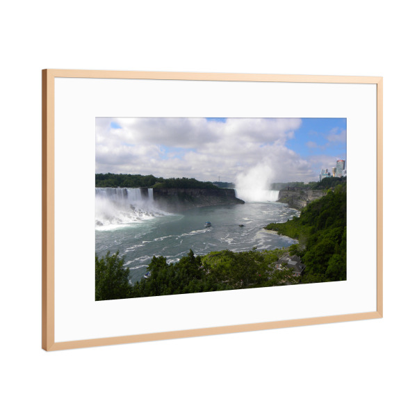 Poster mit Rahmen Kupfer "Die beeindruckenden Niagara Falls" artboxONE - Natur,Reise,Reise / Länder