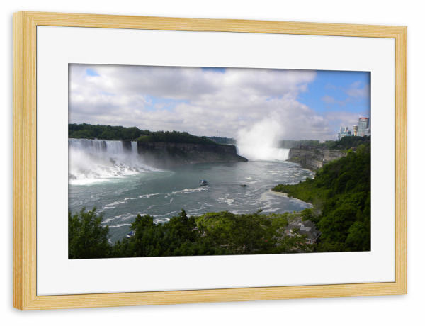 Poster mit Rahmen kiefer "Die beeindruckenden Niagara Falls" artboxONE - Natur,Reise,Reise / Länder