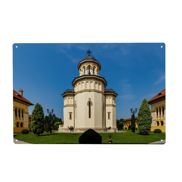 Metall Poster "Kloster in Alba Iulia in Rumänien" artboxONE - Architektur - Karlsburg,Alba iulia,Rumänien,Weißenburg,Siebenbürgen,Kirche,Kloster
