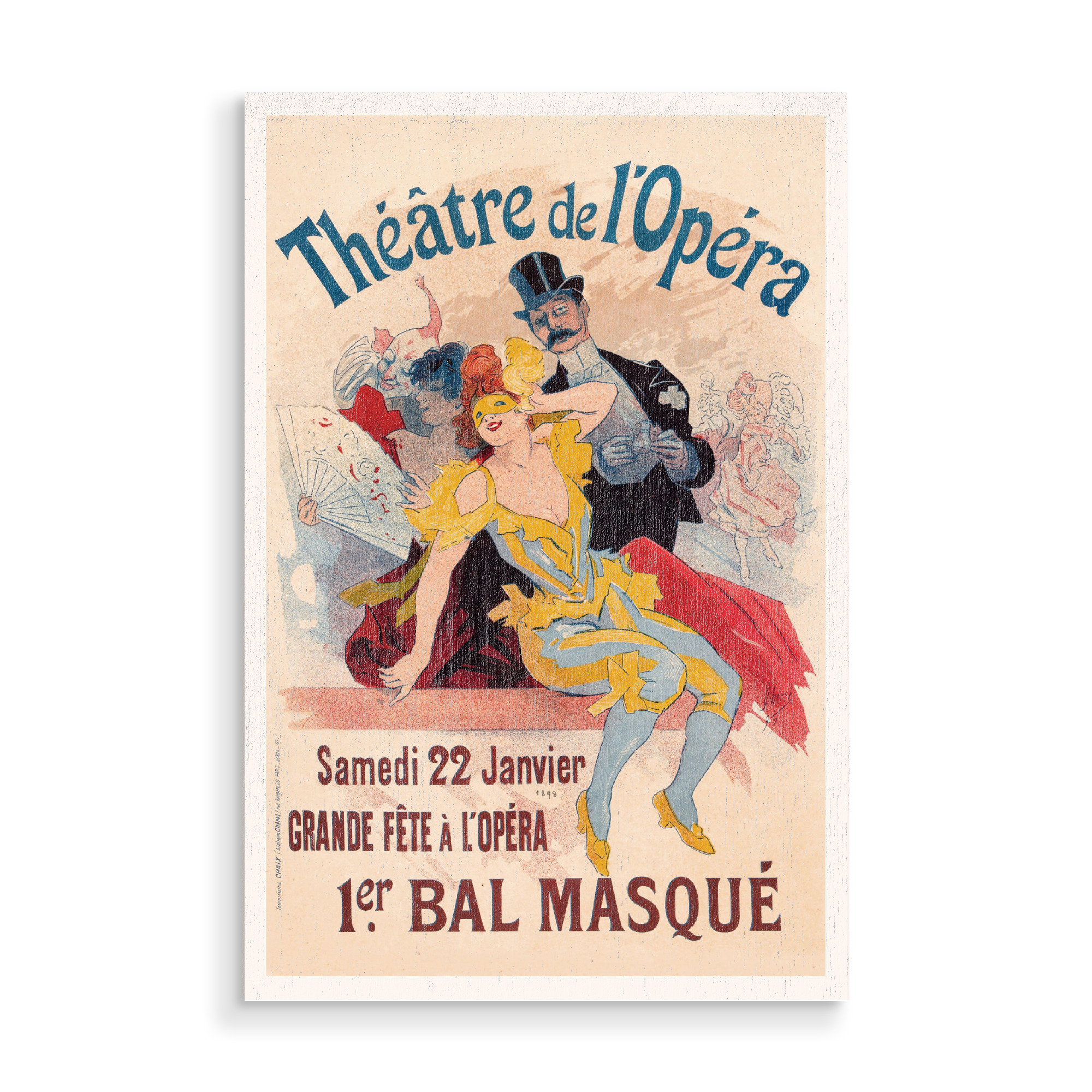 Holzbild "Cheret - Theatre de L ́Opera" artboxONE - Menschen,Fashion,Festivals