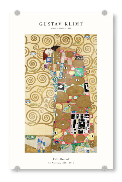 Acrylglasbild "Klimt - Die Erfüllung" artboxONE - Menschen,Liebe,Fashion