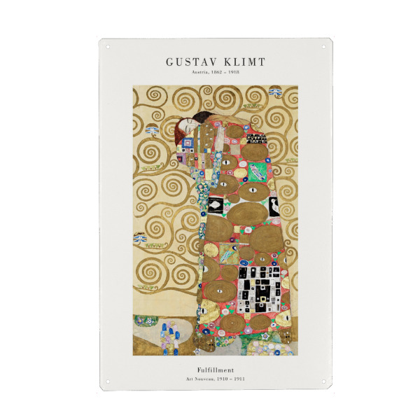 Holzbild "Klimt - Die Erfüllung" artboxONE - Menschen,Liebe,Fashion