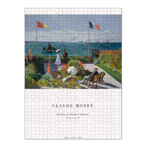Puzzle Ravensburger "Monet - Garten in Sainte Adresse" artboxONE - Natur,Reise,Reise / Strand und Meer,Reise / Länder