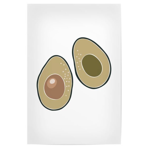 Poster 30x20 cm "Boho Avocado-Frucht abstrakt" artboxONE - Essen & Trinken / Obst & Gemüse