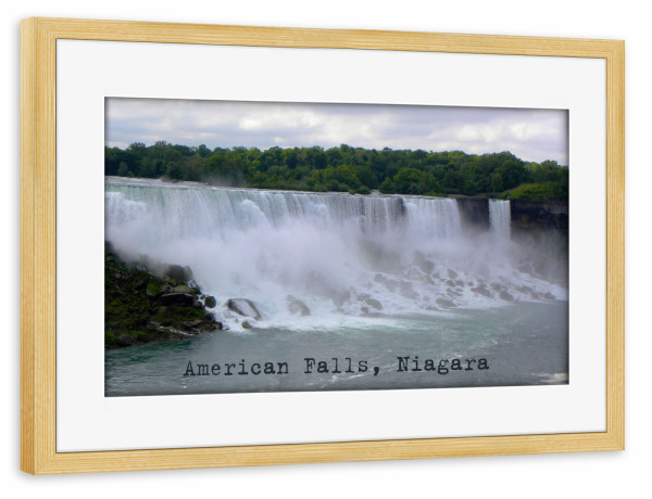 Poster mit Rahmen kiefer "The American Falls, Niagara" artboxONE - Natur,Reise,Reise / Länder
