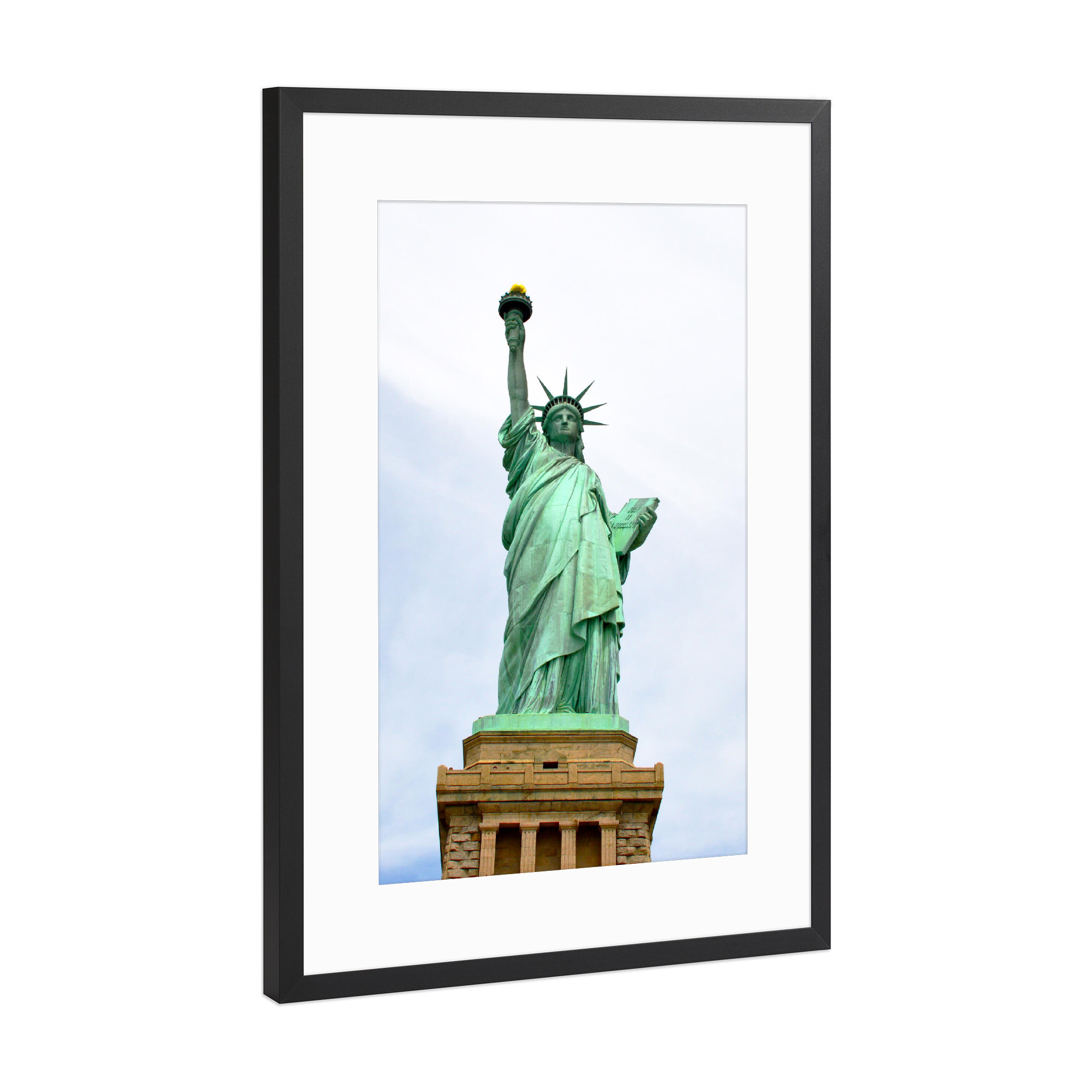 Poster mit Rahmen Schwarz (Metallic) "The New Yorker Miss Liberty" artboxONE - Städte / New York,Reise,Architektur,Reise / Länder