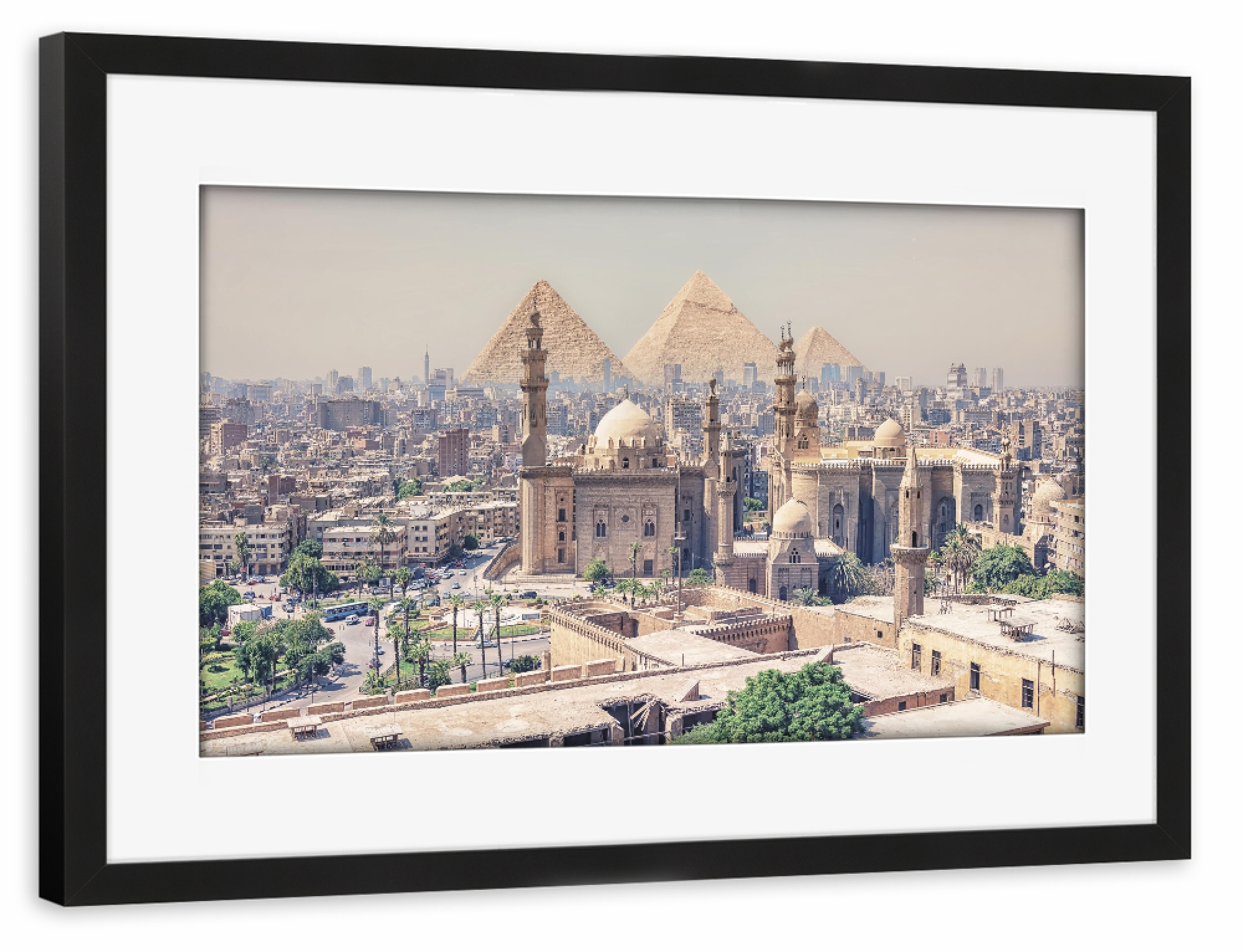 Poster mit Rahmen schwarz "Kairo Stadtbild" artboxONE - Städte,Reise,Architektur,Reise / Afrika,Reise / Länder
