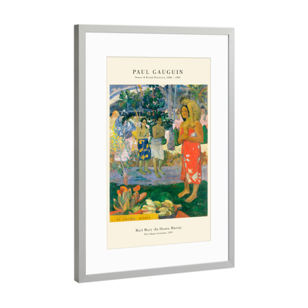 Poster mit Rahmen Silber "Gauguin - Hail Mary" artboxONE - Natur,Reise,Menschen