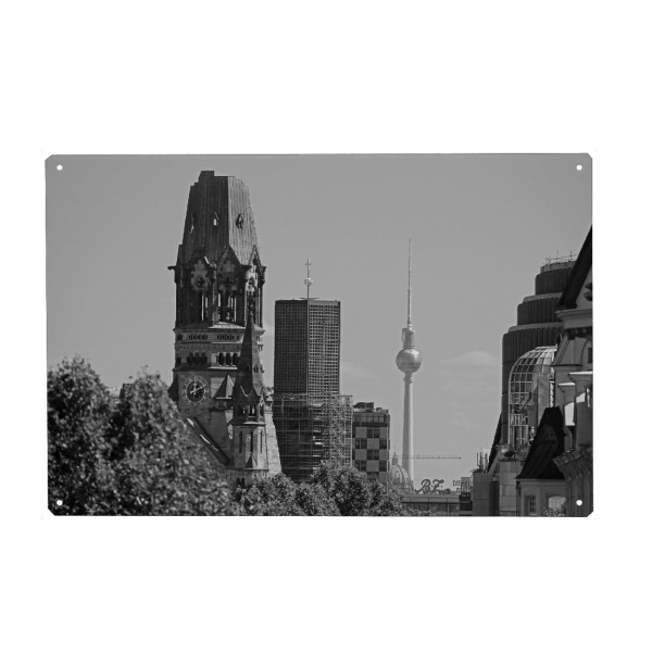Holzbild "Berlin Up" artboxONE - Städte / Berlin,Reise,Schwarzweiß,Architektur - Berlin,Schwarzweiß