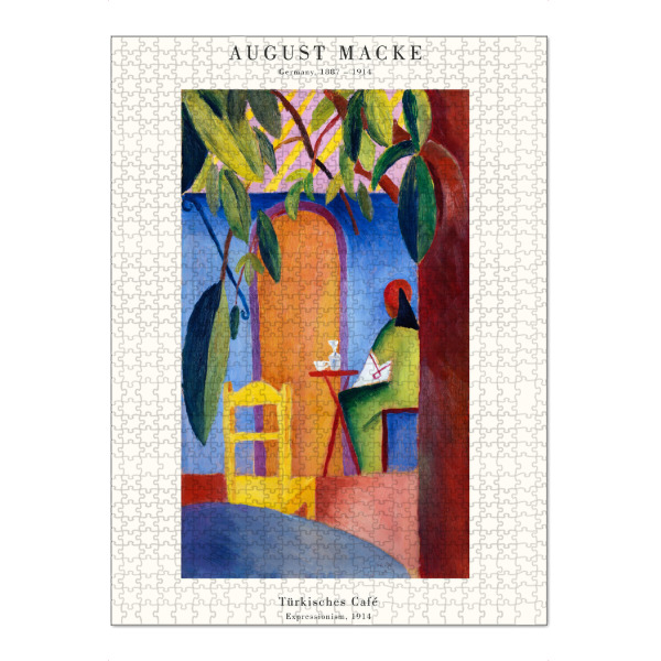 Puzzle Ravensburger "Macke - Türkisches Café" artboxONE - Reise,Architektur