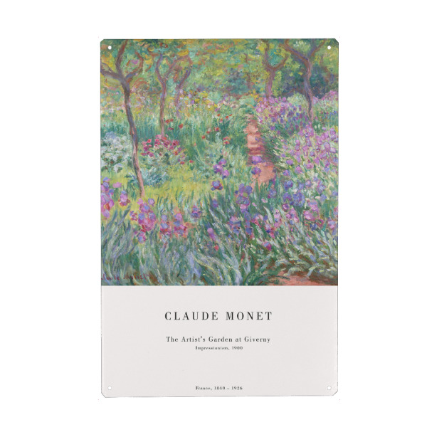 Holzbild "Monet - Des Künstlers Garten" artboxONE - Natur,Floral - Monet,Garten,Wiese,Wald,Blume,Blüte,Natur,Kunst,Malerei,Gemälde