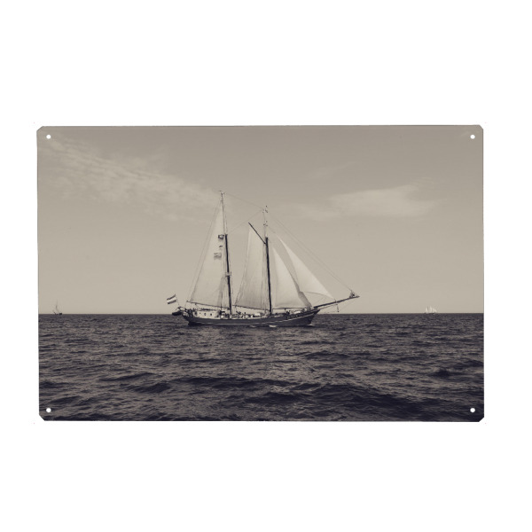 Holzbild "Sail on" artboxONE - Natur,Reise,Schwarzweiß - Segelschiff