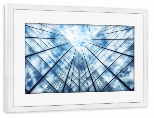 Poster mit Rahmen weiß "Building Corner" artboxONE - Städte,Reise,Architektur,Städte / Paris,Reise / Länder