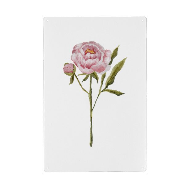 Holzbild "Aquarell rosa Pfingstrose" artboxONE - Floral