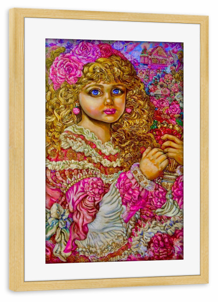 Poster mit Rahmen kiefer "Engel des Weihnachtsbaumes" artboxONE - Menschen,Weihnachten - Engel,Weihnachten,Weihnachtsbaum,Fantasie,Religion