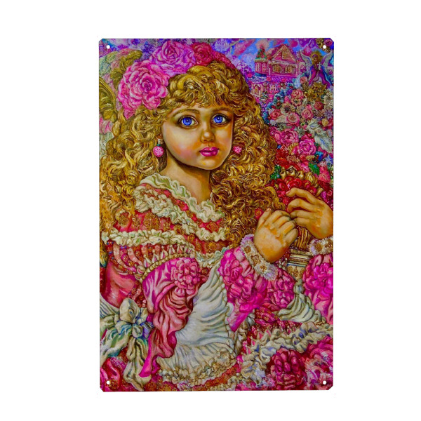 Holzbild "Engel des Weihnachtsbaumes" artboxONE - Menschen,Weihnachten - Engel,Weihnachten,Weihnachtsbaum,Fantasie,Religion