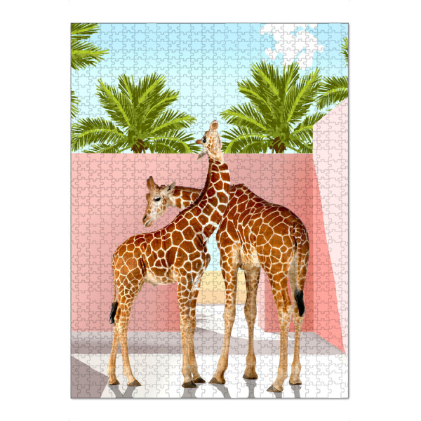 Puzzle Ravensburger "Giraffen-Villa | Zeitgenössisch" artboxONE - Tiere