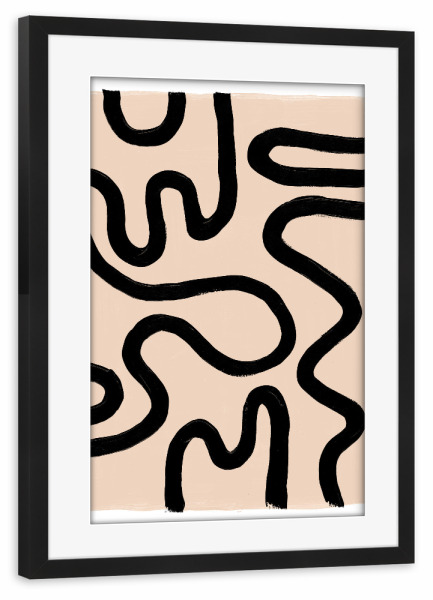 Poster mit Rahmen schwarz "Malou Studio - Leticia Black" artboxONE - Abstrakt,Für Mama