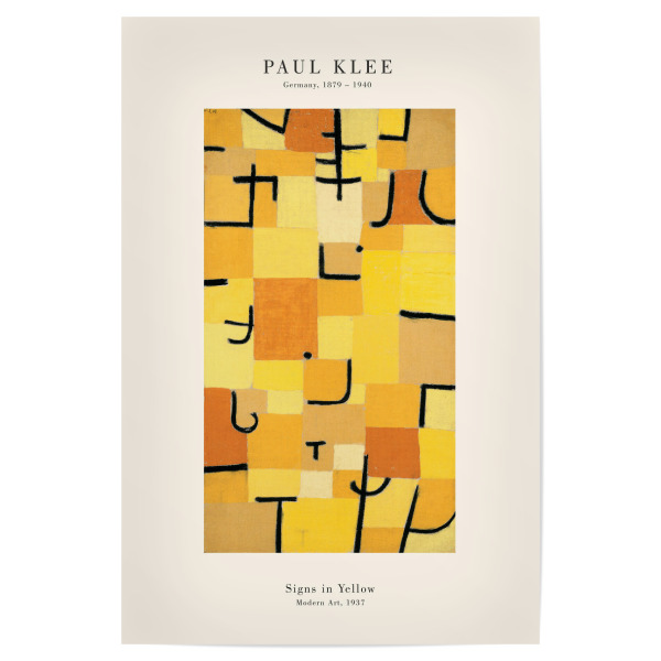Poster 30x20 cm "Klee - Gelbe Zeichen" artboxONE - Abstrakt - Klee,Expressionismus,Abstrakt,Modern,Form,Shape,Malerei,Gemälde,Kunst