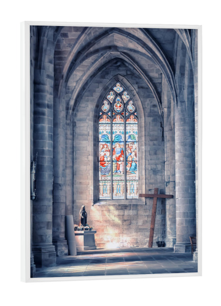 Poster mit weißem Rahmen "Licht in der Kirche" artboxONE - Städte,Reise,Architektur,Reise / Länder,Städte / Weitere