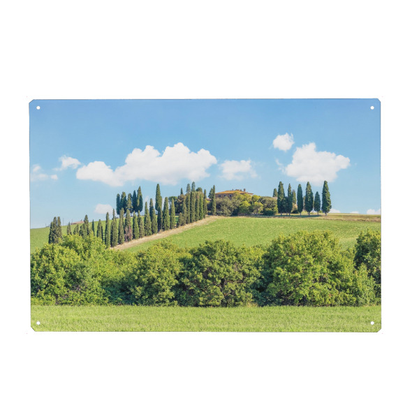 Metall Poster "Tuscany Landscape" artboxONE - Natur,Reise,Architektur,Reise / Länder