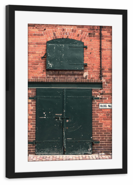 Poster mit Rahmen schwarz "Brick Building" artboxONE - Städte,Reise,Architektur,Reise / Länder