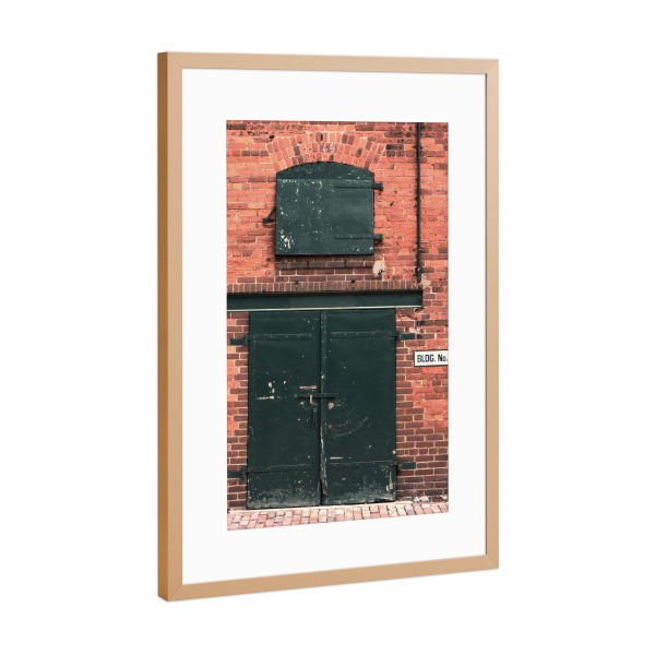 Poster mit Rahmen Kupfer "Brick Building" artboxONE - Städte,Reise,Architektur,Reise / Länder
