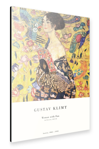 Alu-Dibond "Klimt - Dame mit dem Fächer" 30x20 cm artboxONE