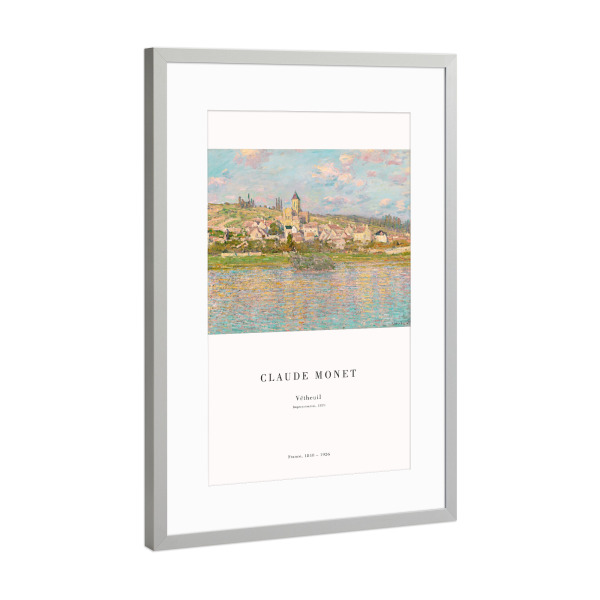 Poster mit Rahmen Silber "Monet - Vetheuil" artboxONE - Natur,Reise / Strand und Meer