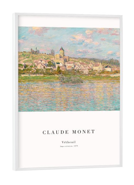 Poster mit weißem Rahmen "Monet - Vetheuil" artboxONE - Natur,Reise / Strand und Meer