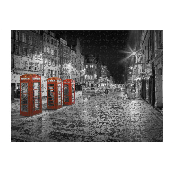 Puzzle Ravensburger "Rote Telefonzellen in Edinburgh" artboxONE - Städte,Architektur