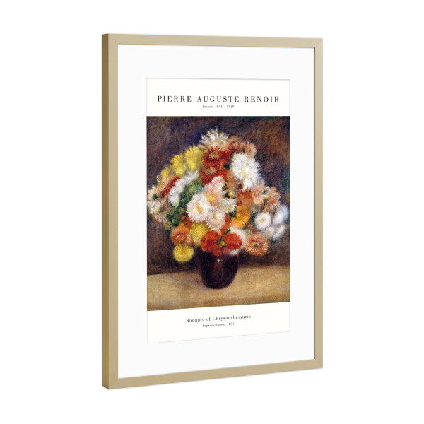 Poster mit Rahmen Gold "Renoir - Blumenstrauß" artboxONE - Natur,Floral